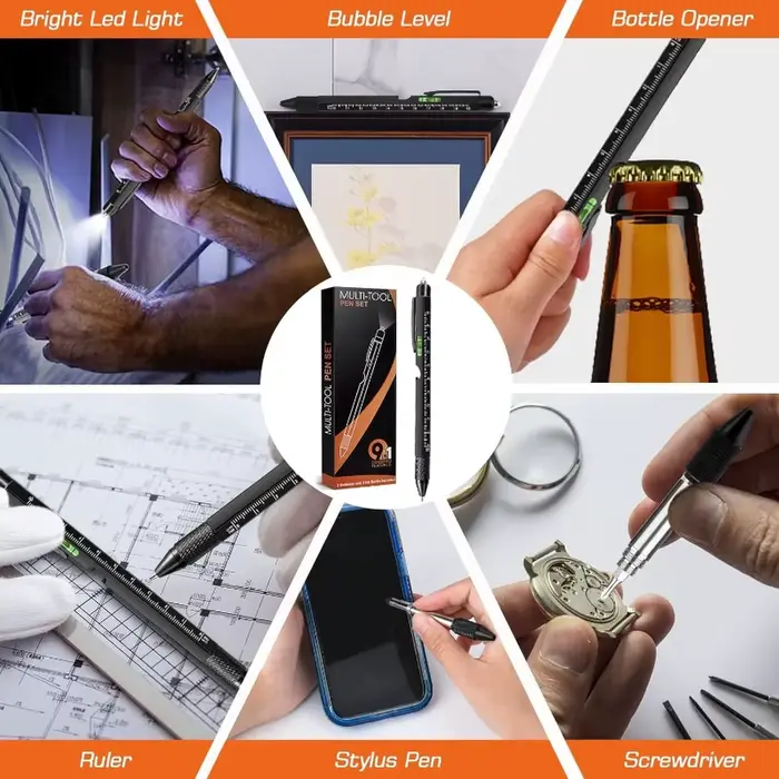 Stylo à outils multi-outils 9 en 1