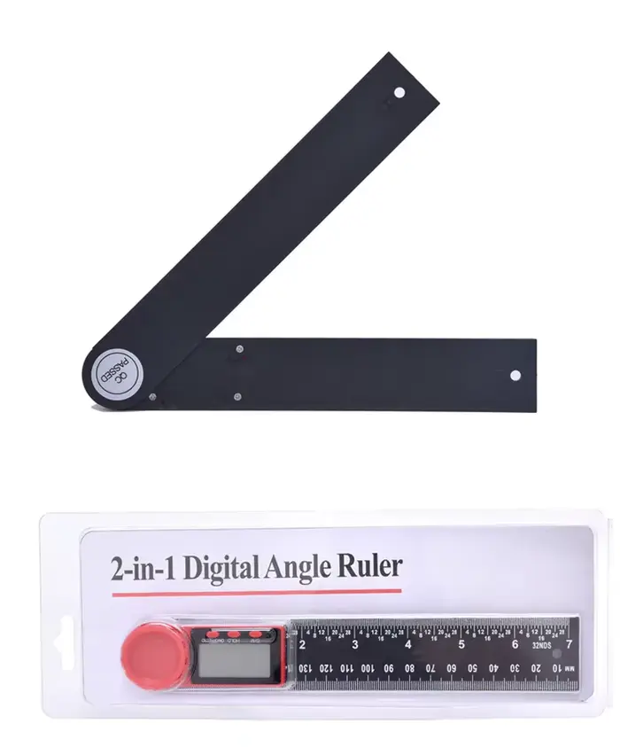 Règle de recherche d'angle numérique 200mm 8 '', rapporteur, inclinomètre, goniomètre électronique, 