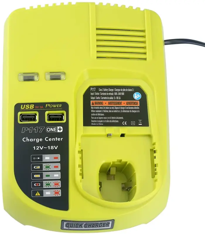 Chargeur de batterie pour Ryobi 12V-18V ni-cd ni-mh Li-ion remplacement