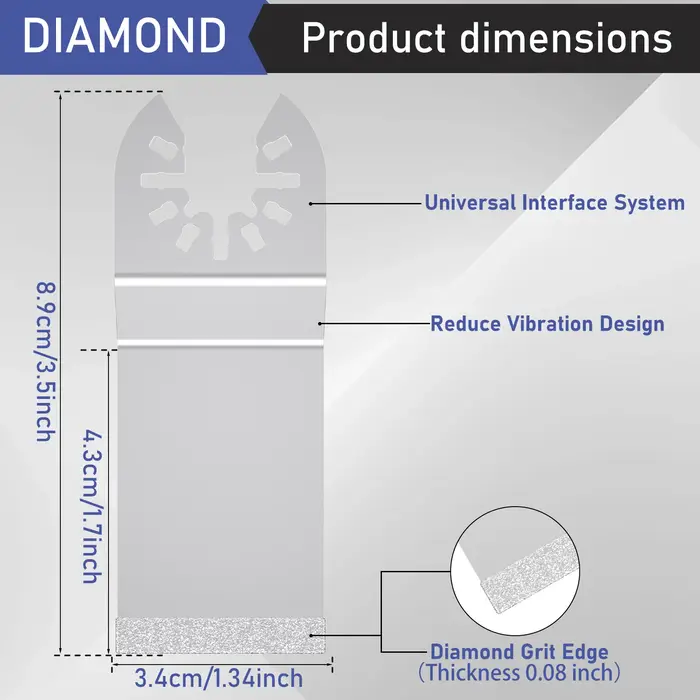 3-12 pièces diamant Segment balançoire multi-outil lame oscillante mortier outil de coupe précis multifonctionnel coulis dissolvant lames Kit