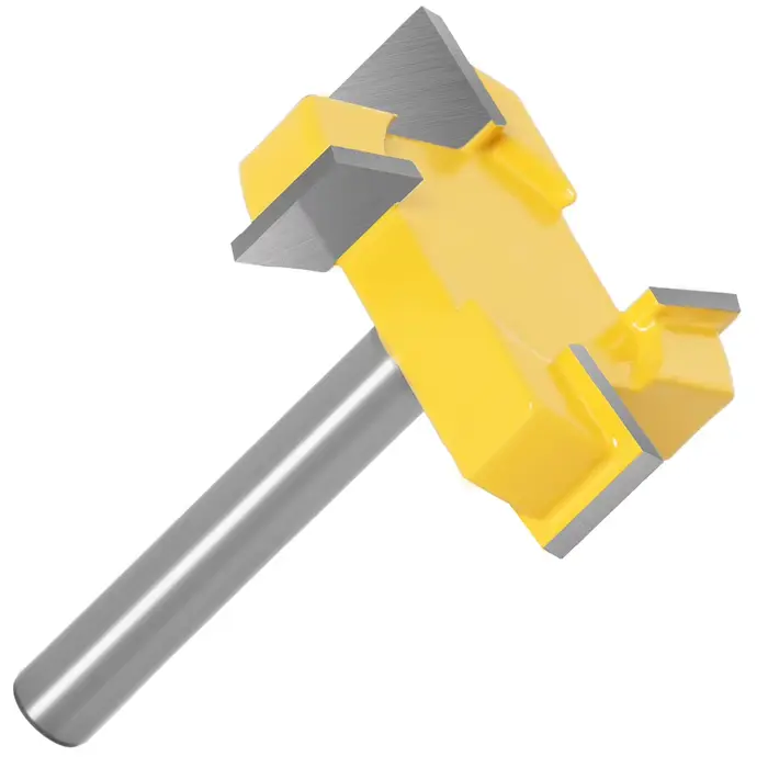Fraise à rainurer de Type T, tige de 6mm 8mm 12mm, 4 bords, outil de travail du bois, mèches de rout