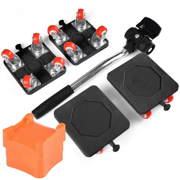 Ensemble d'Outils de Déménagement de Meubles RapDuty, Levage de Transport de Meubles, T-shirts de Travail, Rouleau, Roue, Bar, Objets, Outils à Main Mobiles, 400kg