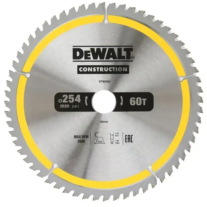 DEobcuT DT90272 DT90250 254MM * 60T/80T Construction Scie Circulaire Lame Accessoires Pour Outils Él