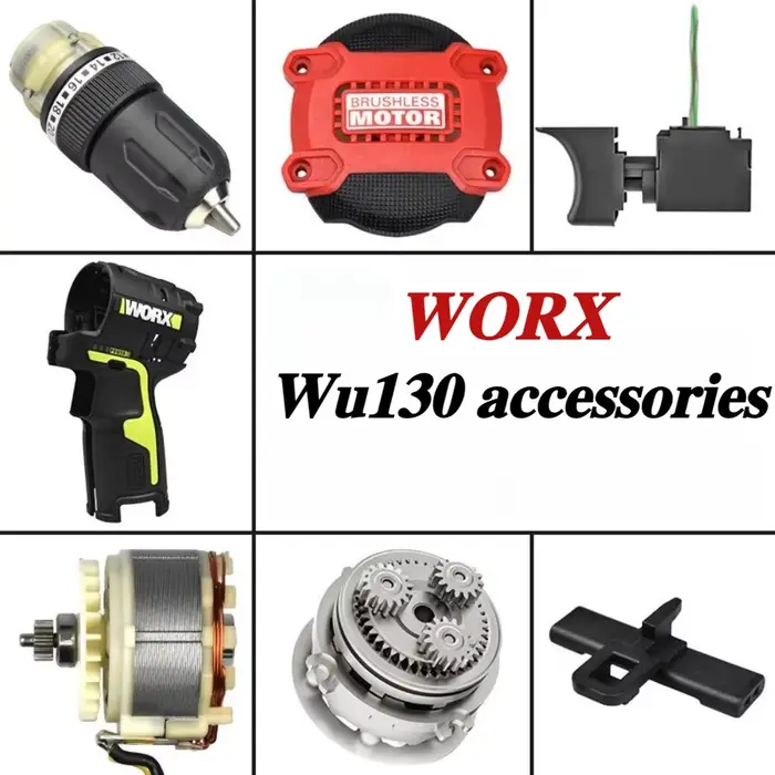 WORX WU130 perceuse électrique boîte de vitesses chargeur