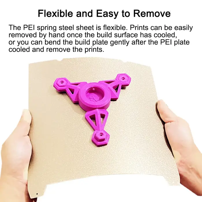 Plaque de construction PEI double face en acier à ressort 235x235mm pour Ender-3 S1 Pro/Ender 3 V3 SE/V3 KE/Ender-5 S1 PEI K1 K1C