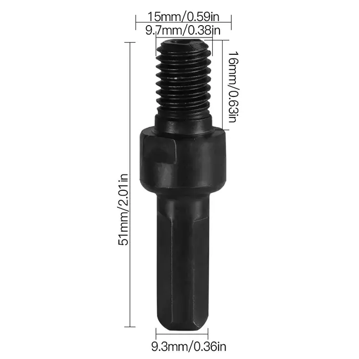 1 pièce Tige adaptateur de conversion pour perceuse électrique