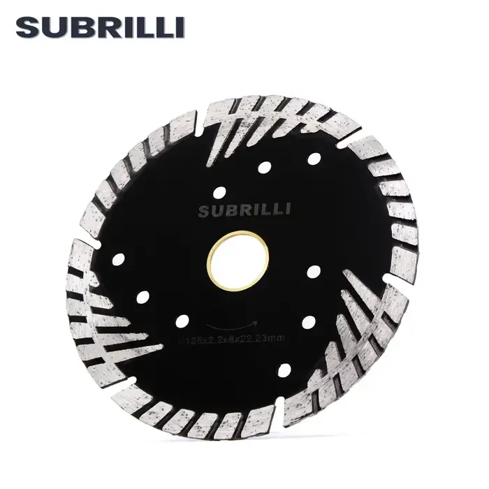SUBRILLI 105/115/125/150/180/200/230/250/300/350mm Diamant Lame de Scie En Marbre Granit Béton Disque De Coupe avec des Dents De Protection