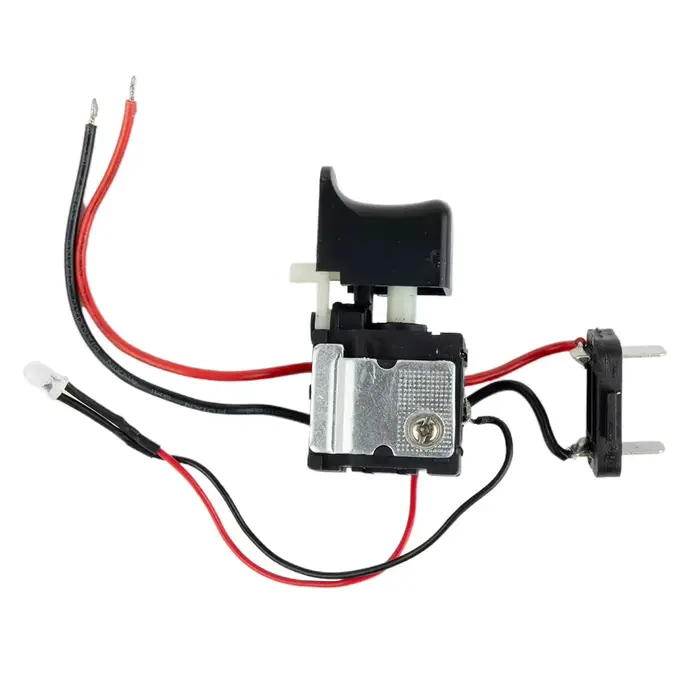 Perceuse électrique DC 7.2V-24V, contrôle de vitesse, bouton poussoir, interrupteur à gâchette avec 