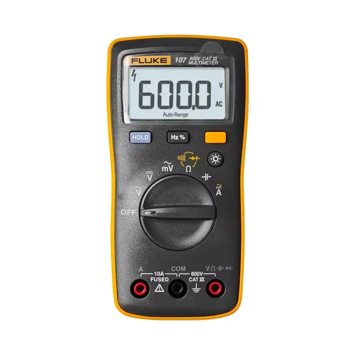 Multimètre numérique Fluke 107, testeur de tension, de courant et de résistance AC/DC, appareil port
