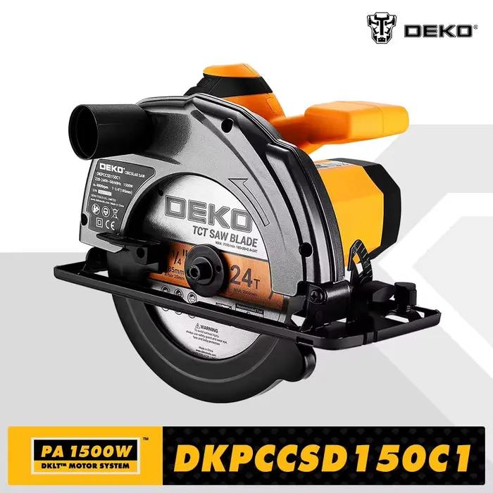 DEKO DKCS série scie circulaire électrique 185mm machine de découpe multifonctionnelle 1500W outil
