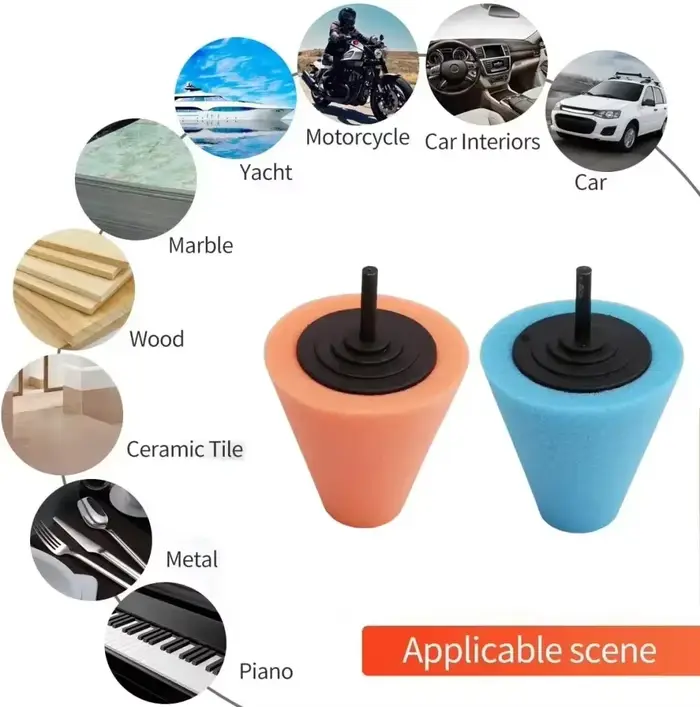 Kit de tampons éponge de polissage pour perceuse de voiture