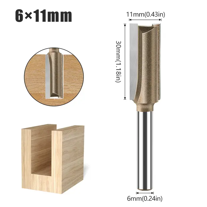 Mèche droite CNC à tige de 6mm
