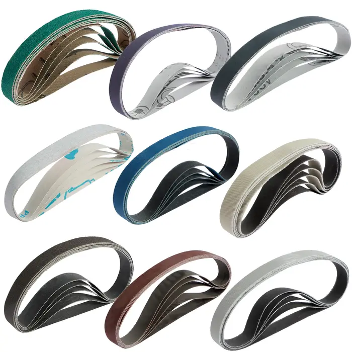 45 pièces 13x457mm bandes abrasives 80-5000 grain bande de remplacement résistant à l'usure courroie de meulage assortie pour métal bois fibre de verre caoutchouc