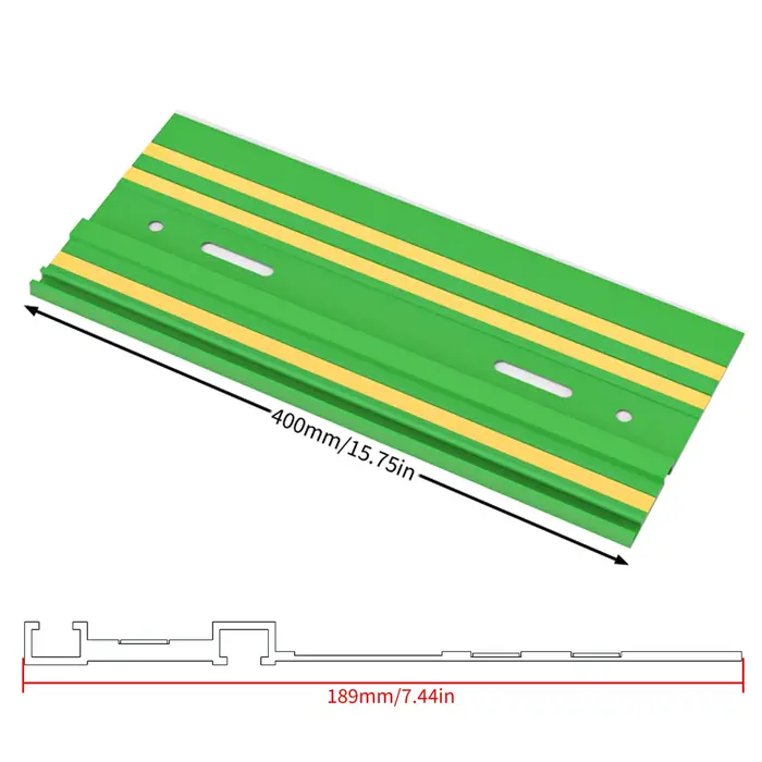 Rail de guidage en aluminium 400/800/1400 mm