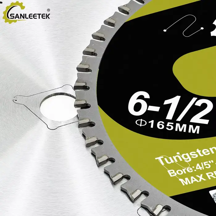 SANLEETEK 1 pièce Lame de scie circulaire en alliage de 165 mm pour la découpe de l'acier