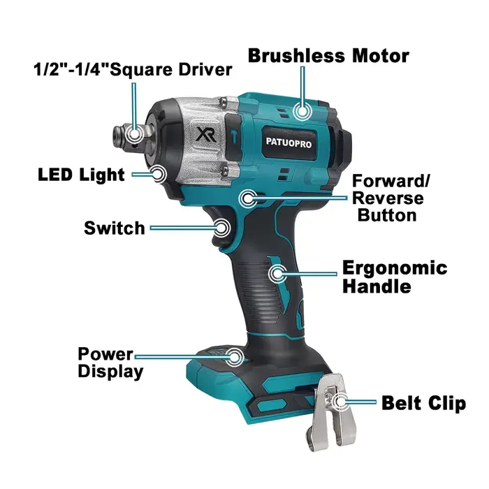 Makita – clé à chocs sans balais 500N.m, clé électrique Rechargeable sans fil de 1/2 pouces, outil é