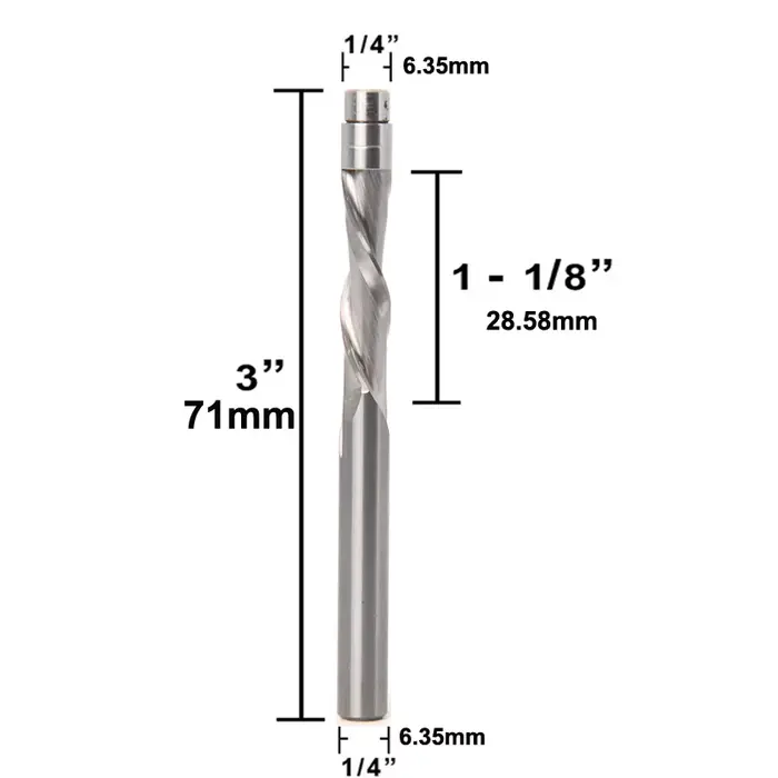 Embouts de routeur CNC pour le travail du bois, fraises pour bois, fraise à pointe en carbure monobl