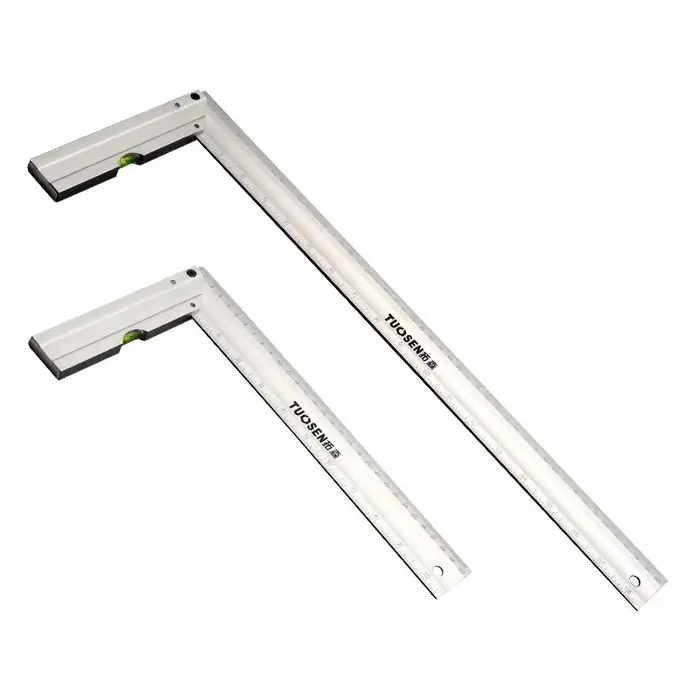 Règle d'angle pour le travail du bois, carré à 90 degrés, 300mm 500mm, carré multifonctionnel en alliage d'aluminium pour la décoration et le renfort, 1 pièce