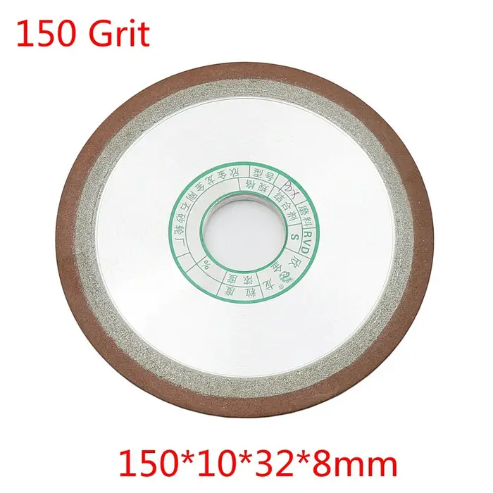 Disque de meules diamantées de 150mm, grains 150/180/240/320/400 pour fraise