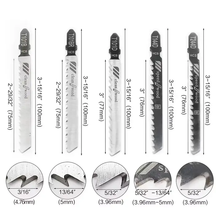 STONEGO 10 pièces lame de scie alternative lames de scie sauteuse pour coupe du bois/métal outils de