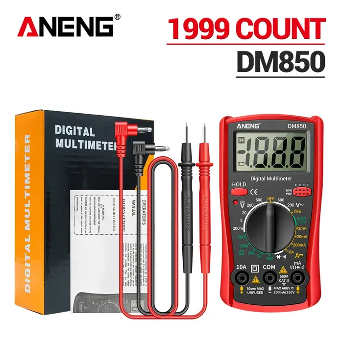 ANENG DM850 multimètre numérique professionnel automatique 1999 points testeur de tension AC/DC