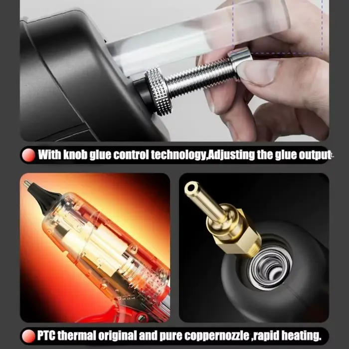 Pistolet à colle thermofusible professionnel 300w/800w avec bâtons de colle de 11mm, Mini pistolet e