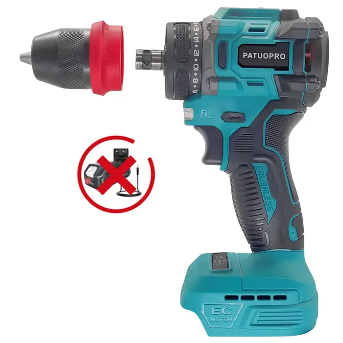 PATUOPRO-Perceuse électrique sans fil 2 en 1, mandrin de 10mm, tournevis sans balais, outil électriq
