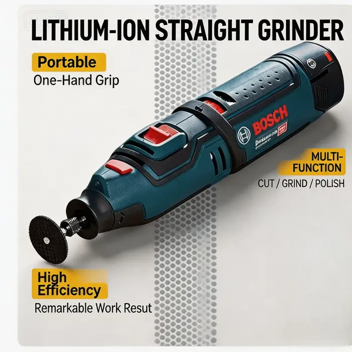 Meuleuse droite rechargeable portable BOSCH GRO12V-35