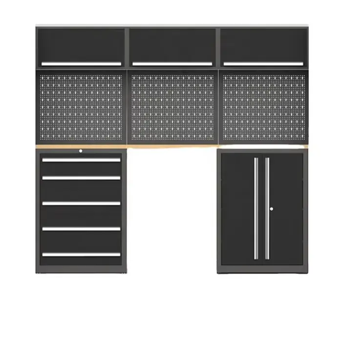 Armoire à outils robuste en acier de haute qualité avec tiroirs, armoire à Double porte et murale av
