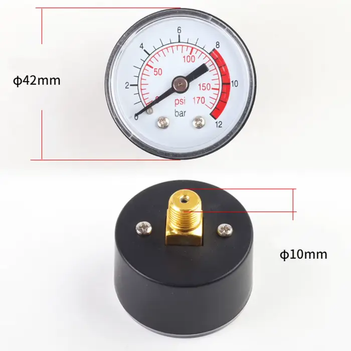 1 manomètre pneumatique hydraulique pour compresseur d'air