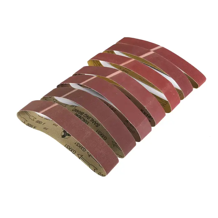 7 pièces ponçage bande Abrasive 120 240 320 400 600 800 1000 grains bandes abrasives en oxyde d'aluminium pour métal bois plastique ponceuse de meulage