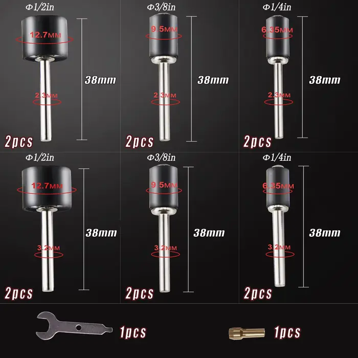 Kit de tambours de ponçage pour bandes de ponçage Dremel