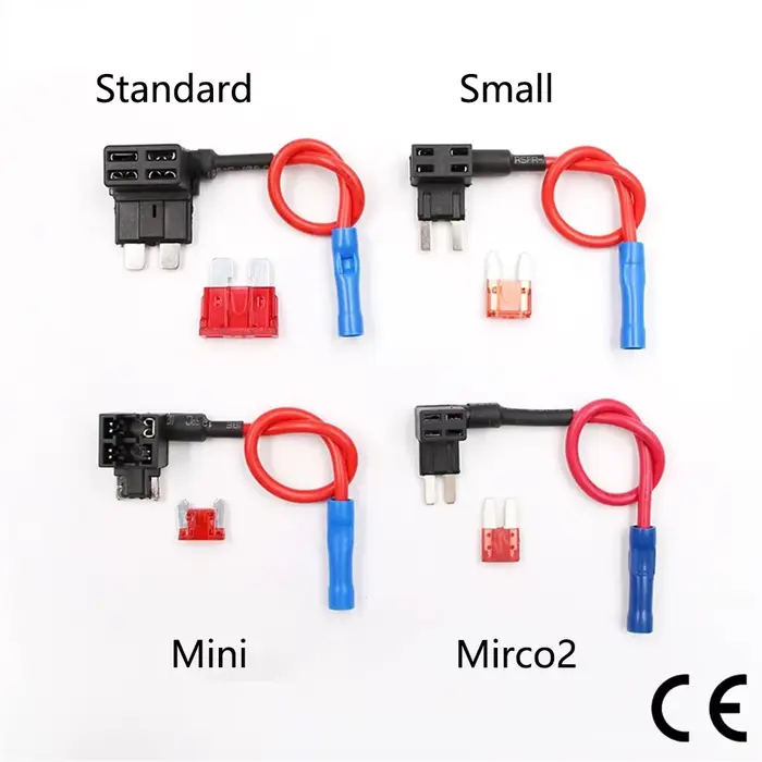 Porte-fusible 12V, adaptateur de robinet de circuit supplémentaire Micro2 Mini petit fusible automatique à lame ATM APM Standard avec support avec fusible de voiture à lame 10A