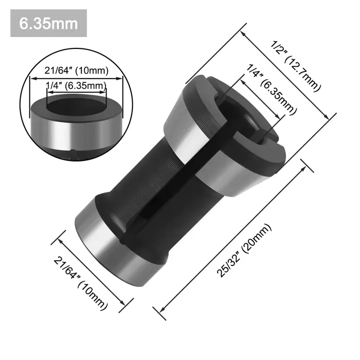 Mandrin à pince 6.35mm 8mm 6mm