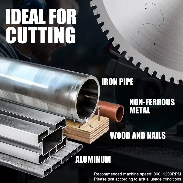 Le carbure en acier de disque de coupe en métal de fer scie la lame 66T 90T La circulaire