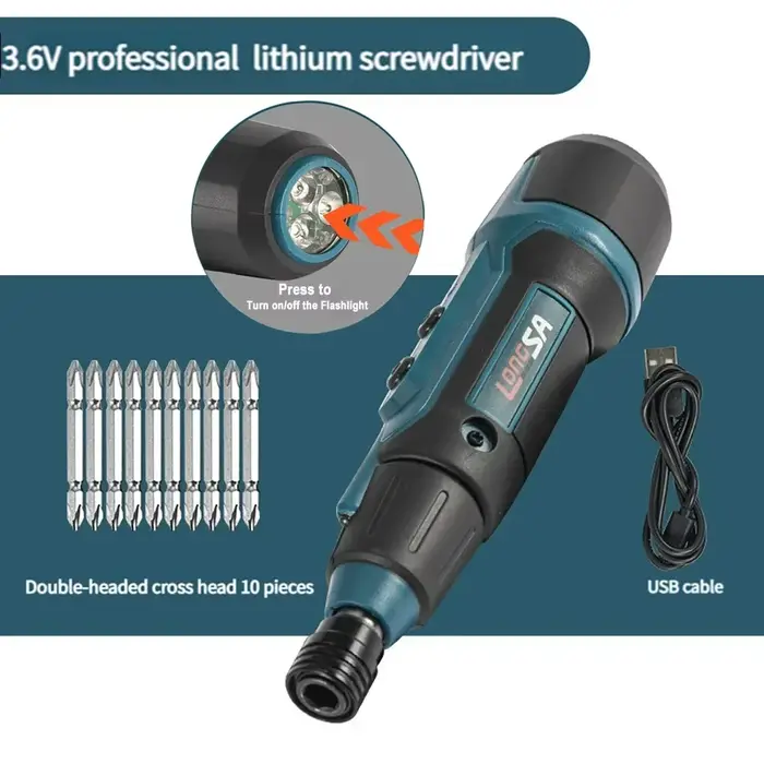 Tournevis électrique 2Nm 3.6V 200r/min