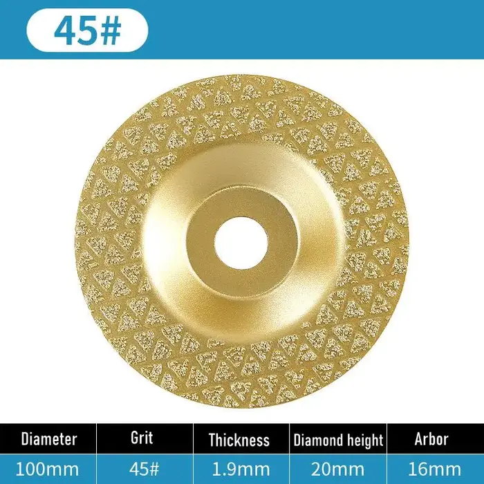1PC 45/60/100 # Disque de meulage diamanté brasé pour meuleuse d'angle