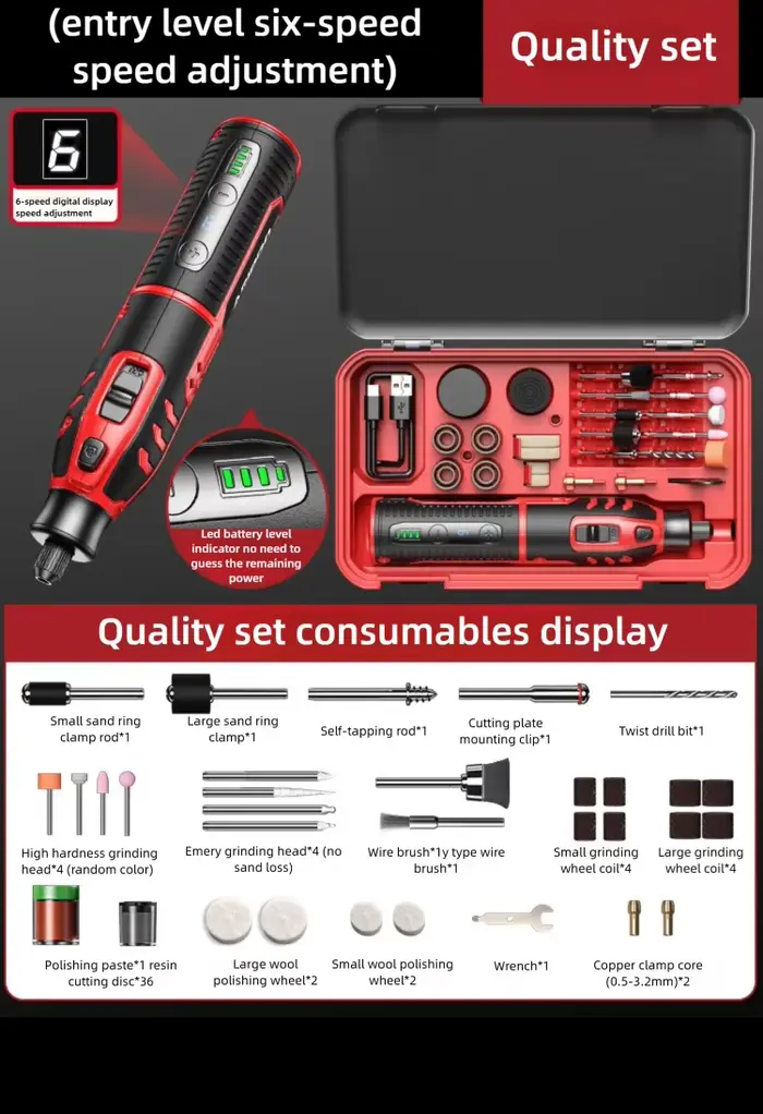 Mini perceuse USB sans fil rotative Dremel, outil de sculpture portatif, stylo Zten, perceuse électr