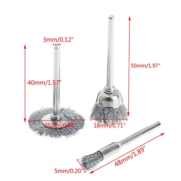 Brosse métallique en acier pour Dremel
