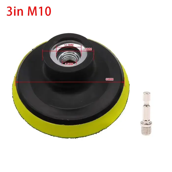 Disque de polissage 3-7 pouces, 2 pièces, meuleuse de Type auto-adhésif, tige hexagonale de 10mm/14m