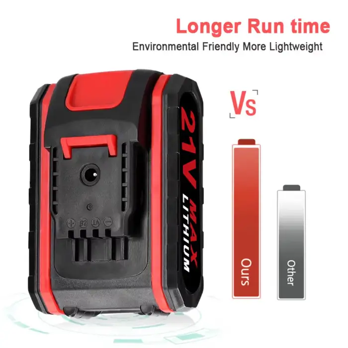 Batterie au lithium rechargeable 21 V 7500 mAh adaptée aux perceuses électriques