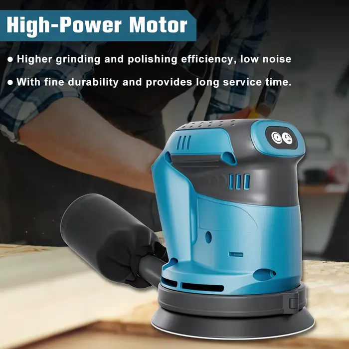 Ponceuse orbitale électrique sans fil 125 mm pour batterie Makita 18 V