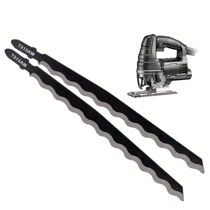Paquet de 2 lames de scie sauteuse de 152 mm – Conception professionnelle de dents ondulées pour une coupe précise du bois/plastique/cuir