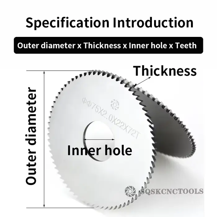 Lame de scie circulaire en carbure solide SLUGB 110/125/150/160 mm pour le fraisage de l'acier au tungstène