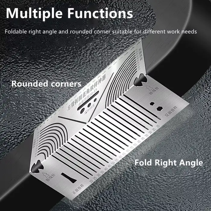 Outil de marquage d'arc d'angle flexible précis pour tuyau carré de 20 à 100MM