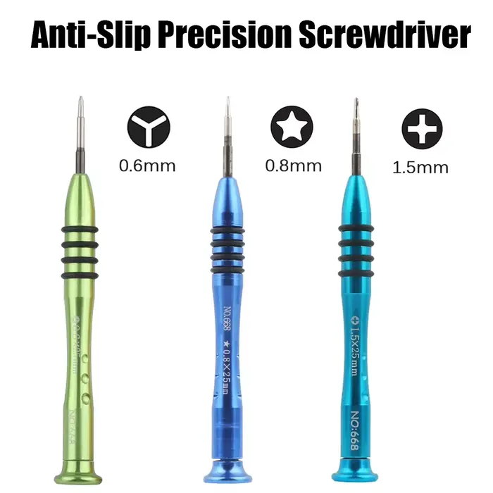 Tournevis 1.5mm PH000 Phillips 0.8mm P2 Pentalobe 0.6mm Y000 Tri-point pour iPhone 7 8 Plus X XS 11 