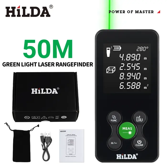 HILDA 50/100/120M télémètre Laser lumière rouge/verte Distance