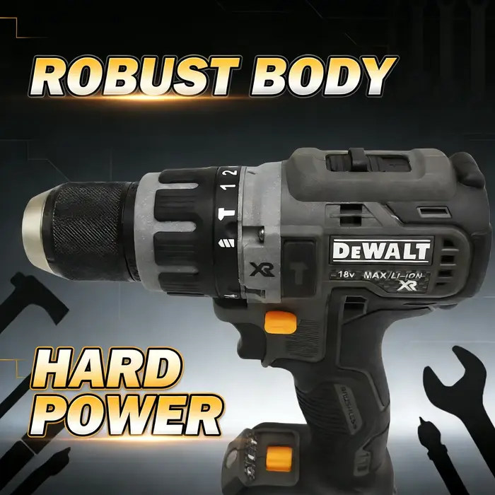 Perceuse-visseuse compacte sans balais DEWALT DCD791 : Outil électrique sans fil rechargeable multifonctionnel pour des applications polyvalentes
