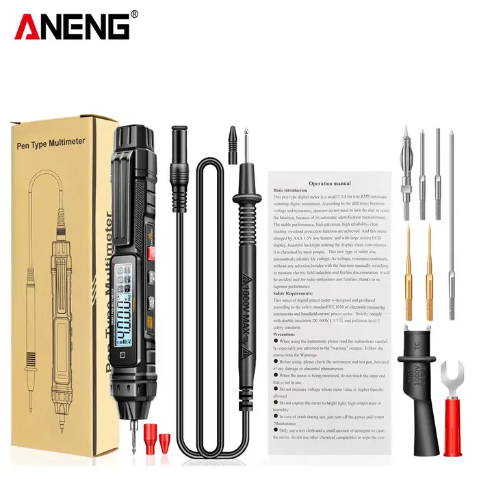 ANENG A3005 multimètre numérique professionnel testeurs de stylo compteur de tension AC/DC détecteur de ligne zéro