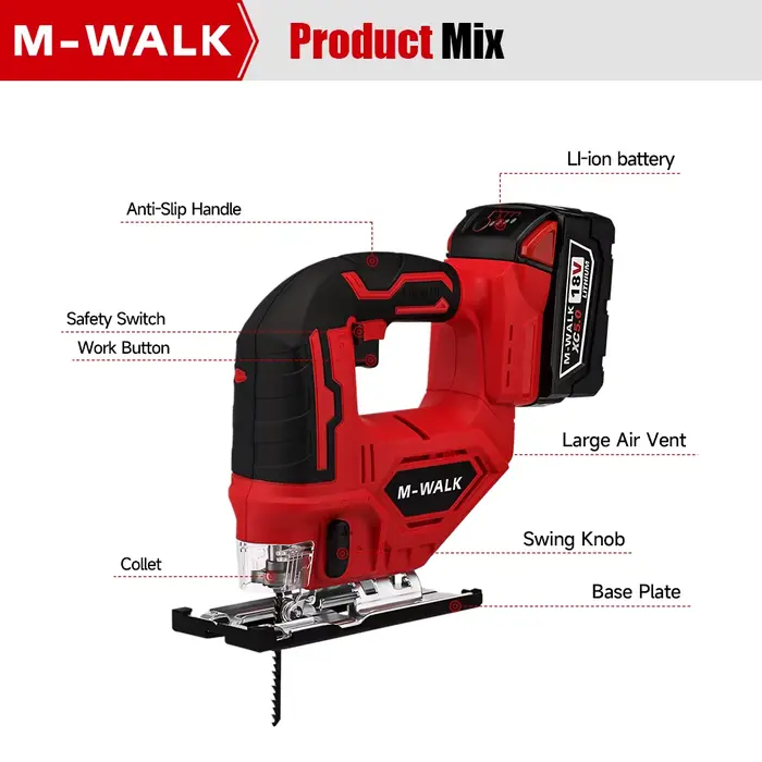 Scie sauteuse électrique sans fil M-WALK 3000 tr/min 750W
